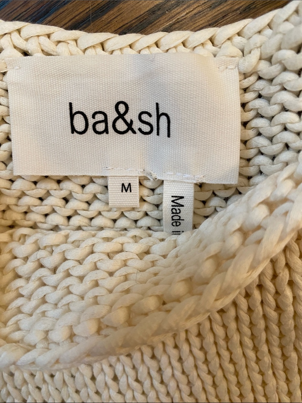 ba&sh Cream Knit Ruffle-Hem Tank Top - Picture 2 of 3